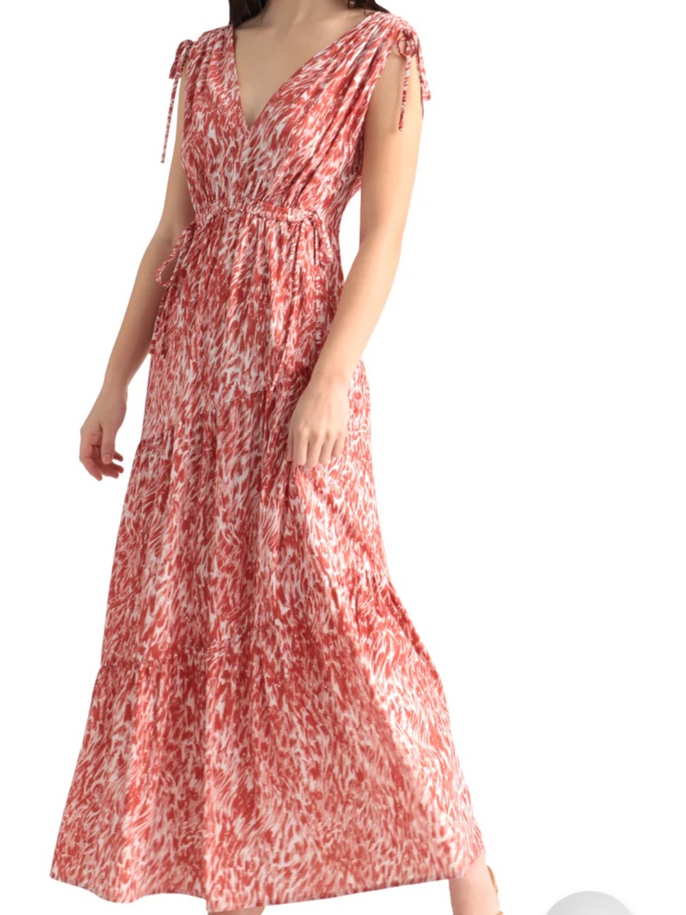 Maggy London Maxi Dress Size 16W Sleeveless A-Line Flowy Resort Vacation Pockets